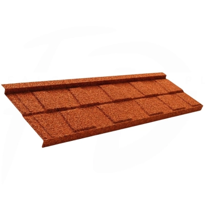 Blachodachówka Polar High z Kruszywem Skalnym kolor ceglasty Jaspis